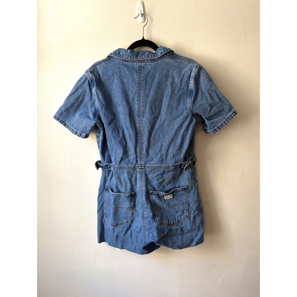 Abrand NWT $158 Ada Denim Overalls Jumpsuit One Piece Size Large - Picture 4 of 5